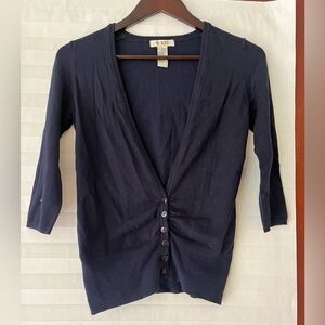 Deep V Blue Knit Top cardigan size S